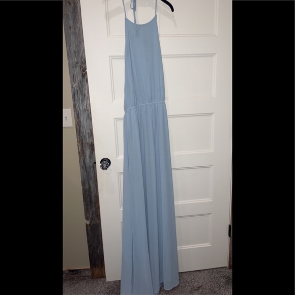 BNWT Show Me Your Mumu steel blue halter bridesmaid dress - Picture 1 of 5